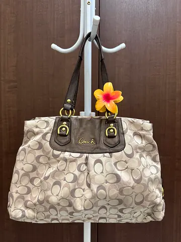 Authentic Coach Ashley Signature Sateen Large Carryall (F20263)
