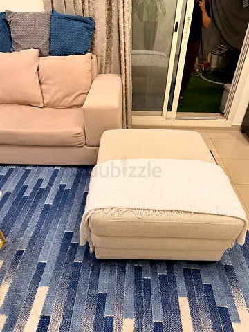9-Seater L-Shaped Sofa Set + Ottoman — AED 1,200 (Full Set)