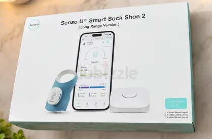 Sense-U Smart Sock Shoe 2 (Long Range) Baby Monitor with Access from Anywhere: Track Heart Rate, Sle