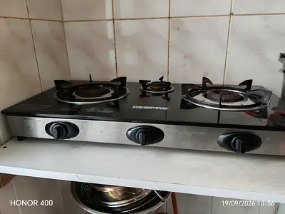 Used 3-burner Stainless Steel Gas Hob - Good Working Condition
