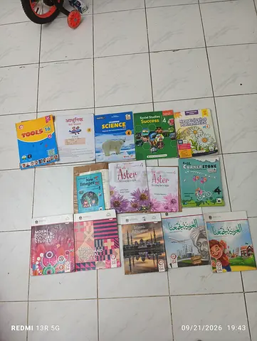Gulf asian school Set of Grade 4 School Textbooks and Workbooks - Mixed Subjects