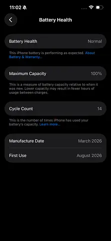 Apple IPhone 17e 1 month used 246 GB
