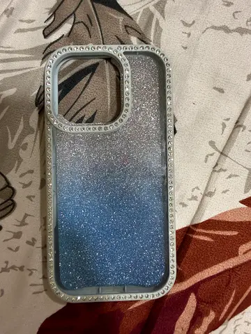 Sparkly blue rhinestone iPhone case (fits dual camera)