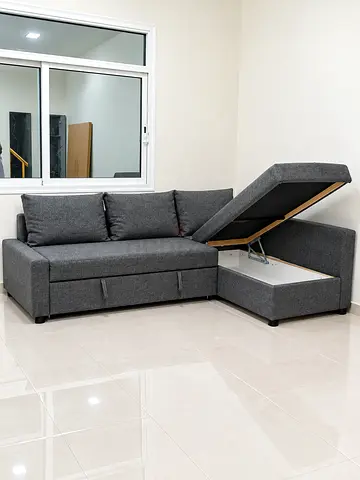 Brand new L shape storage sofa available