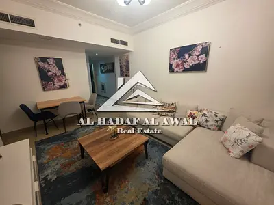 For monthly rent, 1 BHK with spacious living room and 2 Bathrooms in Al Taawun area with free wifi