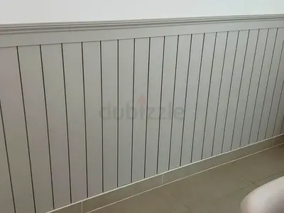 White wooden wall paneling / wainscoting panels - used, good condition