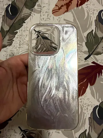 Iridescent silver phone case for iPhone (great condition)