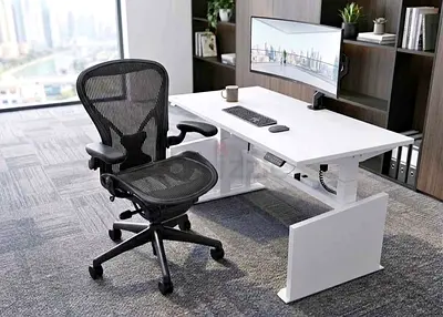 Herman Miller Areon chair and Herman Miller electric desk for selling.
