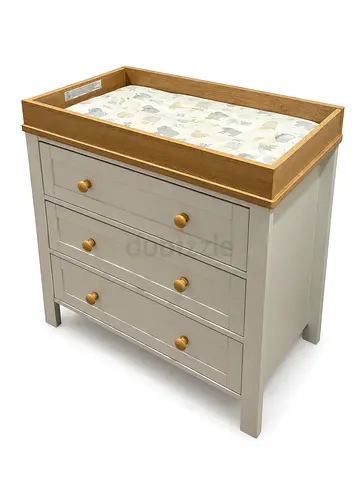 Mamas & Papas Wedmore Dresser Changer + Mat - White/Oak - Like New