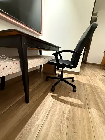 Ergonomic Black Office Chair and Study Table