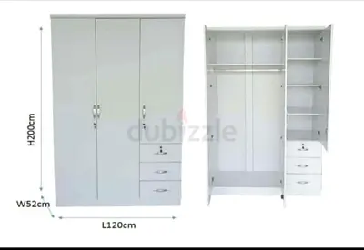 WARDROBE THREE DOOR WOOD MADE IN THAILAND