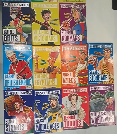 Set of 20 Horrible Histories paperback books - collection of kids' history titles