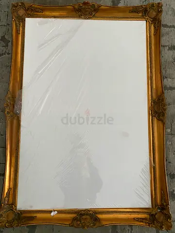 Large Ornate Gold Gilded Wood Picture Frame - Vintage . Size 195x74 cm