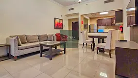 Furnished 1BR Apartment | Siraj Tower Arjan | City & Sea Views