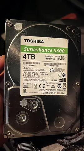 Toshiba Surveillance S300 4TB 3.5" HDD - Good working condition