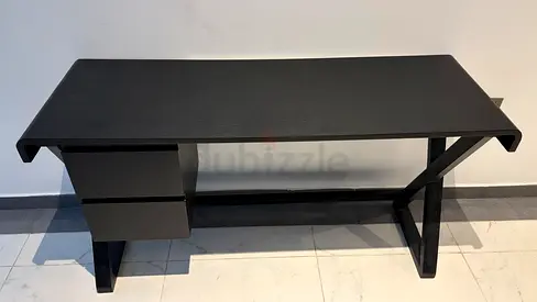 Solid timber office desk / console table with drawers