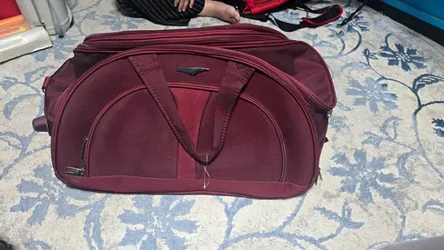 Red trolley bag