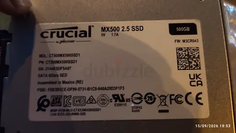 Crucial MX500 500GB 2.5" SATA SSD - Bare Drive
