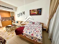 For monthly rent: studio in Al mamsha with free internet parking gym swwiming pool and kids area pla