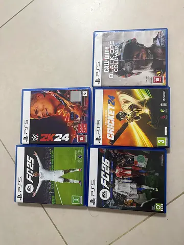 Bundle of 5 PS5 Sports & Action Games (FIFA, cricket  2K24, Call of Duty, etc.)