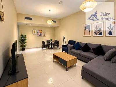Furnished 1BR Apartment | AG Tower | Canal &burj khalifa view