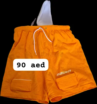 Orange Mesh Sports Shorts with Pockets — Size Unknown