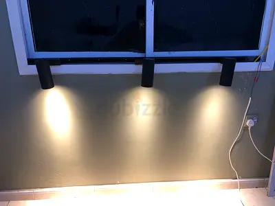 Set of 3 Black Wall Spotlights — LED Track/Display Lights