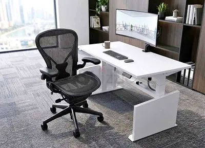 Herman Miller Areon chair with Herman Miller brand electric desk for selling