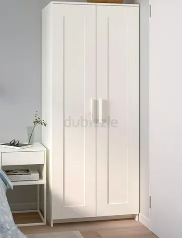 White 2-Door Wardrobe / Armoire - Good Condition