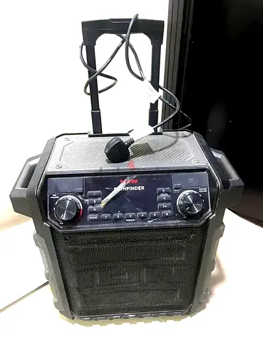 Portable Ion Pathfinder Bluetooth Party Speaker with Microphone and Retractable Handle