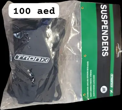 New Tronix Kids/Junior Suspenders - Black, In Pack