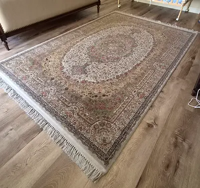 Used Persian-style area rug, 8x5 ft, good condition