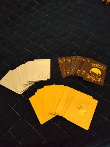 Collection of Metallic Gold, Silver and Bronze Style Pokémon Cards - Used Set