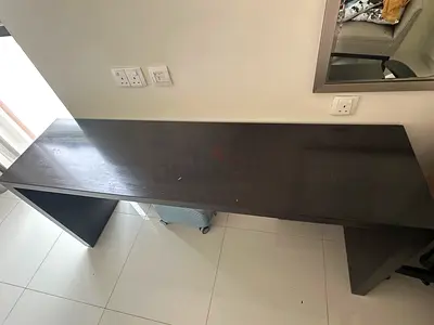 Long dark wood console table / hallway table — good condition