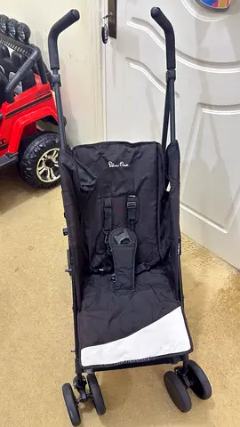 Lightweight Black Silver Cross-style Umbrella Stroller