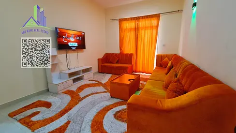 Furnished one-bedroom apartment for monthly rent in Al Rashidiya 3, opposite Amina Hospital.