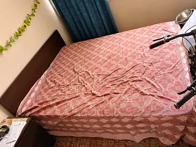 Wooden Bed Frame with Headboard