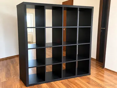 IKEA KALLAX-style 4x4 Black Storage Shelf Unit - Good Condition