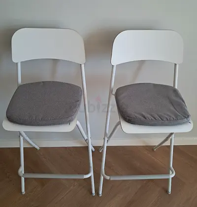 Brand New 2 Foldable Bar Stools With Cushions