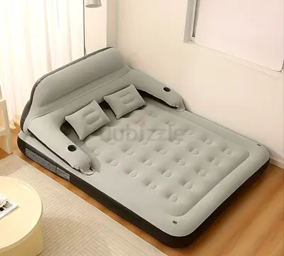 Air Mattress Inflatable Bed with Headboard And Pillows, Blow Up Couch Sofa Bed, Air Bed