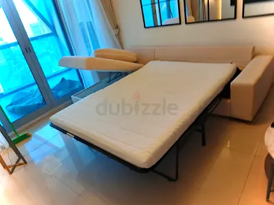 Beige color IKEA vimle sofabed with storage