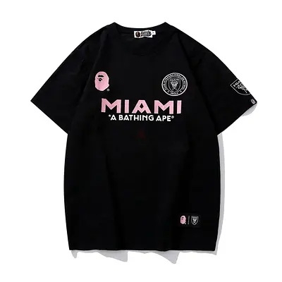 Black A Bathing Ape Miami logo T-shirt, all size available