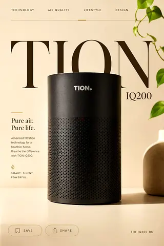 Tion IQ200 Air Purifier - Black (Excellent Condition)