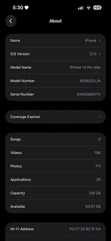 iPhone 14 Pro Max 128GB — Gold