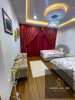 Beautiful fully furnished 2BR in Ajman One, spacious, parking, AED 330K down payment, AED 7,826 mont
