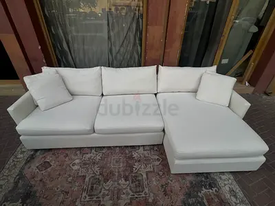 Crate&barrel L shape Sofa Beige