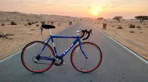 Trek road bike - lightweight frame with drop bars, good condition