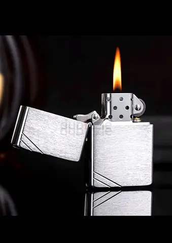 Brushed Metal Zippo-Zorro kerosene lighter