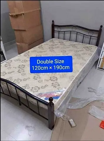 Double Bed Wooden steel brand New