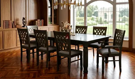 New Wooden Dinning Table with 6 Chairs For sale